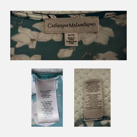 Catherine Malandrino XL scoop neck short sleeve top, comfortable business wear - Picture 6 of 6